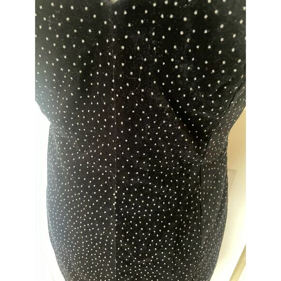 NWT Theory Off The Shoulder Dress in Black and White Dotted Velvet • Size 2 🗣 - Picture 3 of 4